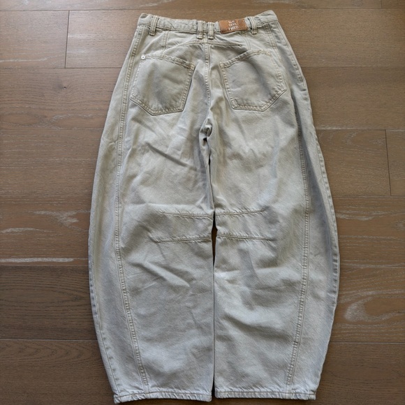 We The Free Free People Women’s Barrel Pants 26 Faded Light Gray - Picture 9 of 11